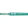 Roller pilot v5 rechargeable écriture fine 0.3mm niveau encre liquide visible écologique régulateur débit vert