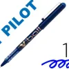 Roller pilot vball 1.0 écriture 0.7mm encre liquide niveau visible pointe conique 1mm clip métal coloris bleu