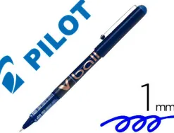 Roller pilot vball 1.0 écriture 0.7mm encre liquide niveau visible pointe conique 1mm clip métal coloris bleu
