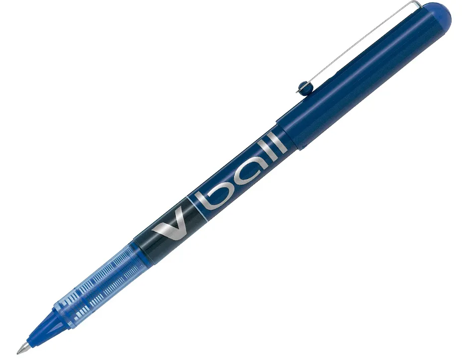 Roller pilot vball 7 écriture moyenne 0.5mm encre liquide niveau visible régulateur débit clip métal coloris bleu