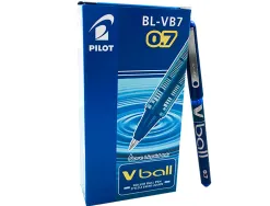Roller pilot vball 7 écriture moyenne 0.5mm encre liquide niveau visible régulateur débit clip métal coloris bleu