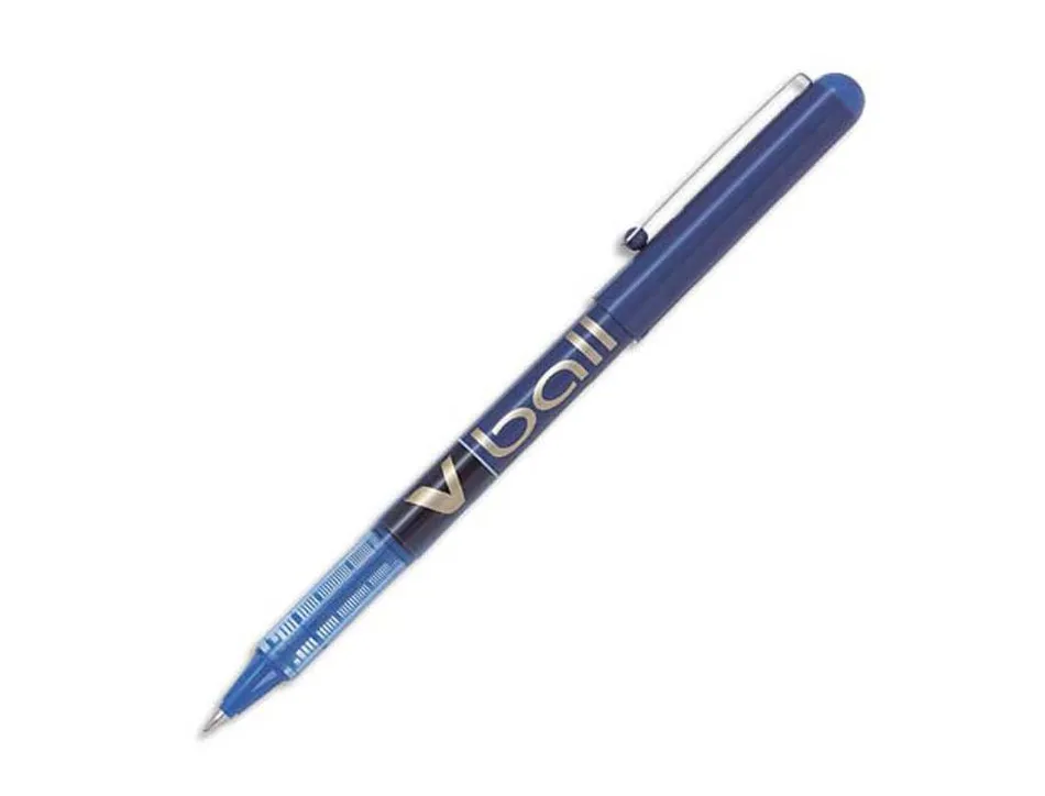 Roller pilot vball 7 écriture moyenne 0.5mm encre liquide niveau visible régulateur débit clip métal coloris bleu