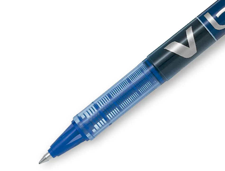 Roller pilot vball 7 écriture moyenne 0.5mm encre liquide niveau visible régulateur débit clip métal coloris bleu