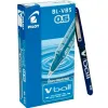 Roller pilot vball 5 écriture fine 0.3mm encre liquide niveau visible régulateur débit clip métal coloris bleu