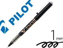 Roller pilot vball 1.0 écriture 0.7mm encre liquide niveau visible pointe conique 1mm clip métal coloris noir