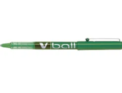 Roller pilot vball 5 écriture fine 0.3mm encre liquide niveau visible régulateur débit clip métal coloris vert