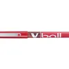 Roller pilot vball 5 écriture fine 0.3mm encre liquide niveau visible régulateur débit clip métal coloris rouge