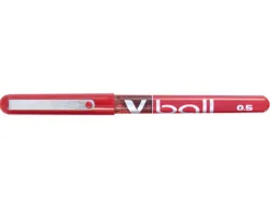 Roller pilot vball 5 écriture fine 0.3mm encre liquide niveau visible régulateur débit clip métal coloris rouge