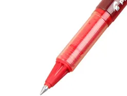 Roller pilot vball 5 écriture fine 0.3mm encre liquide niveau visible régulateur débit clip métal coloris rouge