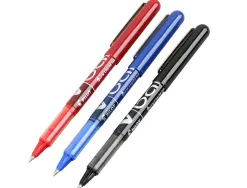 Roller pilot vball 5 écriture fine 0.3mm encre liquide niveau visible régulateur débit clip métal coloris rouge
