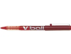 Roller pilot vball 5 écriture fine 0.3mm encre liquide niveau visible régulateur débit clip métal coloris rouge