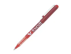 Roller pilot vball 5 écriture fine 0.3mm encre liquide niveau visible régulateur débit clip métal coloris rouge