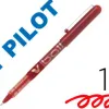 Roller pilot vball 1.0 écriture 0.7mm encre liquide niveau visible pointe conique 1mm clip métal coloris rouge