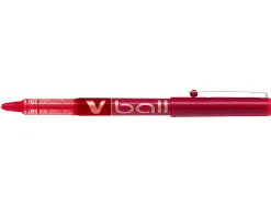 Roller pilot vball 1.0 écriture 0.7mm encre liquide niveau visible pointe conique 1mm clip métal coloris rouge