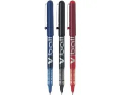 Roller pilot vball 7 écriture moyenne 0.5mm encre liquide niveau visible régulateur débit clip métal coloris noir