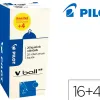 Roller pilot vball 05 pointe metal conique encre liquide coloris bleu pack 16 + 4 gratuits
