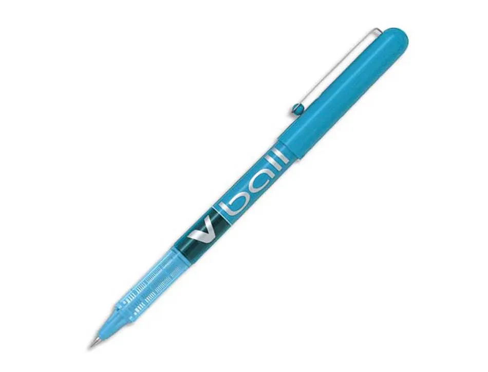 Roller pilot v-ball 5 pointe metal 0,3mm encre liquide coloris turquoise