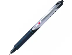 Roller pilot vball 7 rt écriture moyenne 0.5mm encre liquide grip caoutchouc clip métal rétractable rechargeable noir