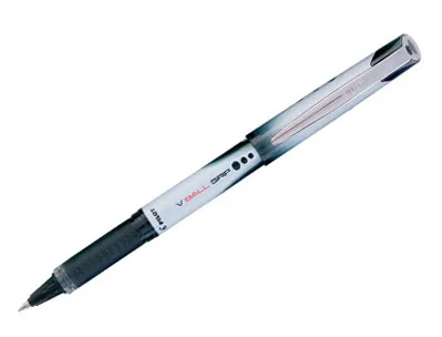 Roller pilot vball grip écriture large 1mm pointe acier inoxydable niveau encre liquide visible grip caoutchouc noir