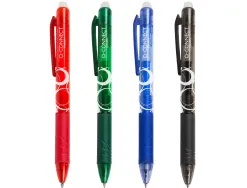 Roller q-connect écriture moyenne 0.7mm encre effaçable grip préhension gomme sertie coloris vert