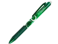 Roller q-connect écriture moyenne 0.7mm encre effaçable grip préhension gomme sertie coloris vert