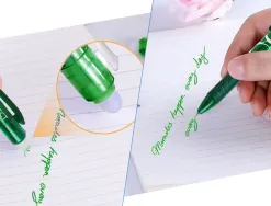 Roller q-connect écriture moyenne 0.7mm encre effaçable grip préhension gomme sertie coloris vert