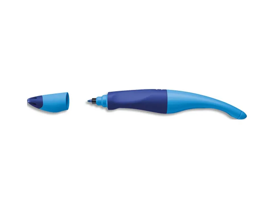 Roller stabilo easyoriginal effaçable ergonomique rechargeable grip caoutchouc écriture 0.5mm droitier bleu