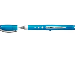 Roller stabilo worker colorful pointe conique encre liquide base eau non rechargeable corps couleur encre bleu