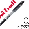 Roller uniball air encre liquide résistante pointe moyenne tracé 0.5mm coloris noir