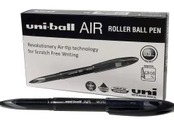 Roller uniball air encre liquide résistante pointe moyenne tracé 0.5mm coloris noir