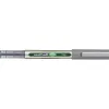 Roller uniball eye plastique recycle encre liquide ecriture moyenne pointe metal coloris vert clair