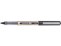 Roller uniball eye plastique recycle encre liquide ecriture large pointe metal coloris noir