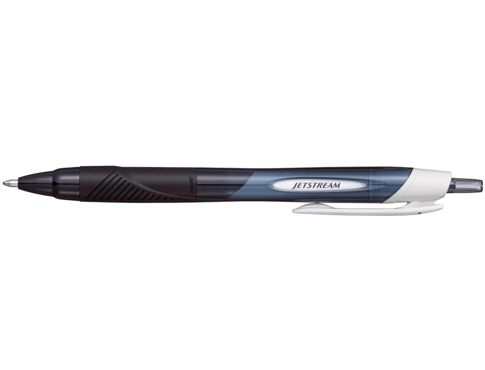Roller uniball jetstream sport retractable plastique recycle ecriture moyenne coloris noir