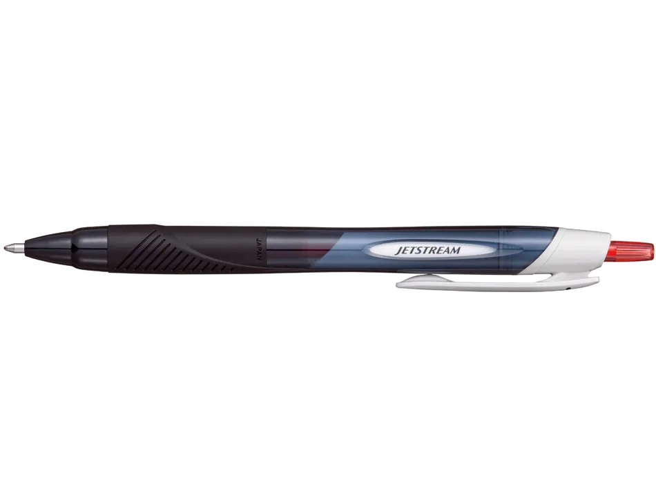 Roller uniball jetstream sport retractable plastique recycle ecriture moyenne coloris rouge