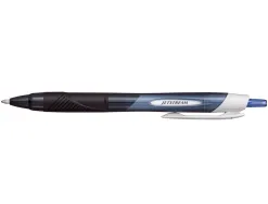 Roller uniball jetstream sport retractable plastique recycle ecriture moyenne coloris bleu