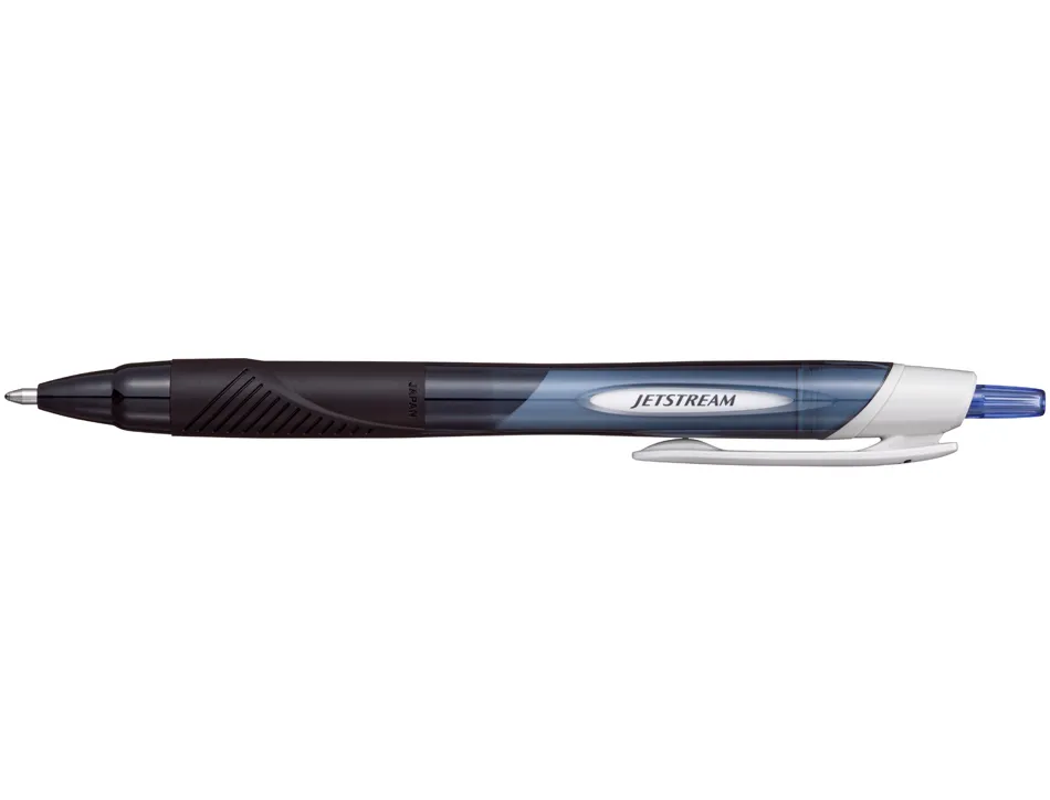 Roller uniball jetstream sport retractable plastique recycle ecriture moyenne coloris bleu