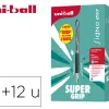 Roller uniball signo broad encre gel pochette de 12 rollers c23 207 umn 207 bleu + 12 recharges umr87 dont 6