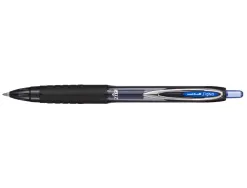 Roller uniball signo rt207 retractable encre gel plastique recycle ecriture moyenne coloris bleu