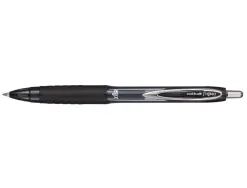 Roller uniball signo rt207 retractable encre gel plastique recycle ecriture moyenne coloris noir