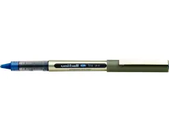 Roller uniball ub-157 eye écriture moyenne 0.5mm double niveau encre liquide visible régulateur débit coloris bleu