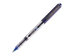 Roller uniball ub-150 eye écriture fine 0.3mm double niveau encre liquide visible régulateur débit coloris bleu