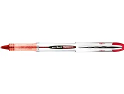 Roller uniball ub-200 vision élite écriture moyenne 0.5mm corps luxe gris encre liquide visible rechargeable rouge
