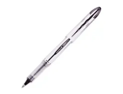 Roller uniball ub-200 vision élite écriture moyenne 0.5mm corps luxe gris encre liquide visible rechargeable noir