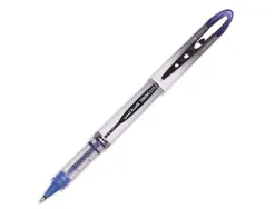 Roller uniball ub-200 vision élite écriture moyenne 0.5mm corps luxe gris encre liquide visible rechargeable bleu