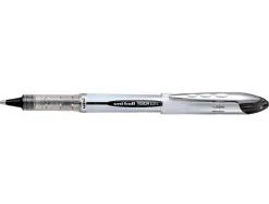 Roller uniball ub-200 vision élite écriture moyenne 0.5mm corps luxe gris encre liquide visible rechargeable bleu/noir
