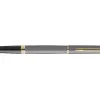 Roller waterman hemisphere metallic capuchon clip pointe fine encre noire coloris gris pierre coffret cadeau