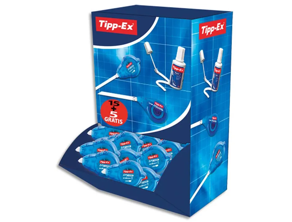 Rollers de correction tipp-ex easyrefill 5 mm x 14 m pack 15 + 5 recyclés