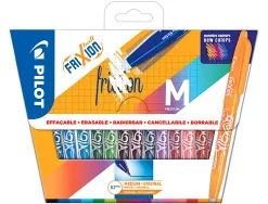 Rollers pilot frixion ball effacable encre thermosens rechargeable pointe moyenne assorties pochette de 15