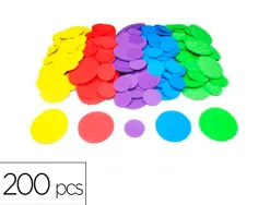Ronds en mousse eva sodertex adhesive 200 pcs tailles et coloris assortis