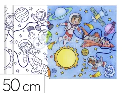 Rouleau coloriage graffy roll theme espace 5m 90g dessin repete 10 fois